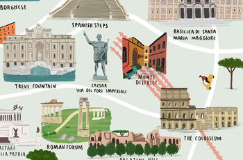 Personalised Rome Map Print, 4 of 7