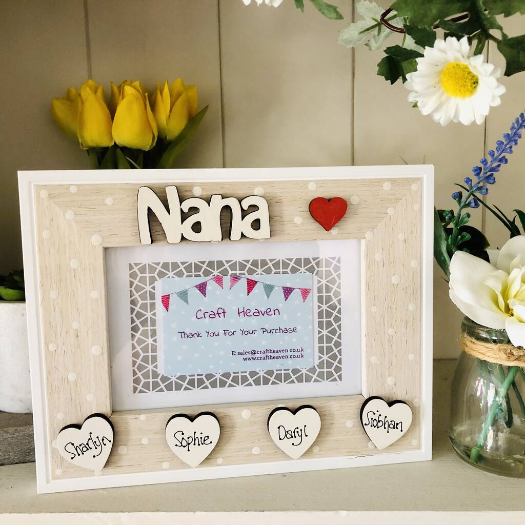 Personalised Nana Photo Frame Mother's Day By Craft Heaven