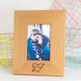 Personalised Couples Carved Heart Photo Frame, thumbnail 1 of 4
