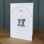 Personalised New Baby Welly Boot Ceramic Keepsake Card, thumbnail 1 of 7