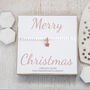 Silver And Rose Gold Star Slider Bracelet, Merry Christmas, thumbnail 1 of 3