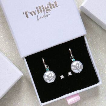 Pearl Hoops And Studs Earring Gift Sets, 2 of 4