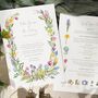 Spring Flowers Oval Invitation Suite, thumbnail 1 of 8