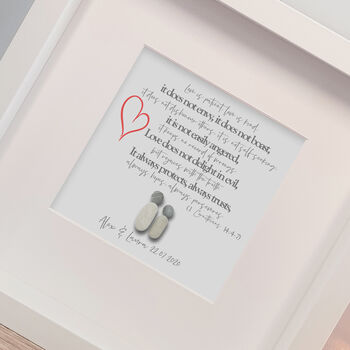 'Love Is Patient…' Framed Christian Pebble Art, 2 of 3