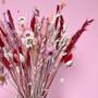 Red Pastel Dried Flower Arrangement, thumbnail 5 of 5