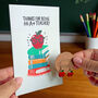 Thank You Teacher Card And Red Apple Earrings Gift Set, thumbnail 4 of 4