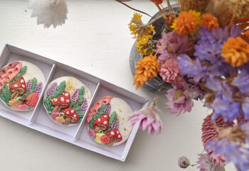 Personalised Fairy Toadstools Autumn Letterbox Biscuits, 2 of 9