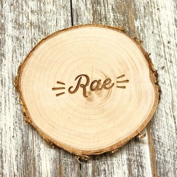 Wood Slice Coasters Wedding Place Setting Sets Of 20+, 4 of 7