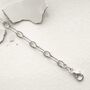 Sterling Silver Sparkling Dual Link Bracelet, thumbnail 3 of 5