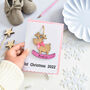 Personalised Baby 1st Christmas Decoration Pink Card, thumbnail 1 of 4