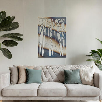 Modern Metal Forest Wall Art Panel For Living Room Bedroom Or Hallway Decor, 8 of 11