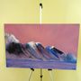 Purple Mountains Original Oil Painting, thumbnail 1 of 3
