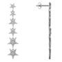 Graduated Star Drop Plated Silver Earring, thumbnail 8 of 9