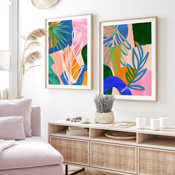 Colourful Botanical Abstract Art Print, 4 of 12