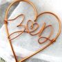 Wire Heart With Initials Letterbox Gift, thumbnail 1 of 2