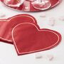 Red Paper Love Heart Shaped Napkins, thumbnail 1 of 2