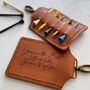 Engraved Custom Tan Leather Golf Gift Tee Holder, thumbnail 4 of 6