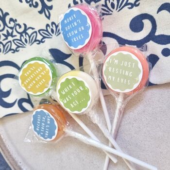Cheeky Sayings Father's Day Small Lollipop Set, 4 of 4