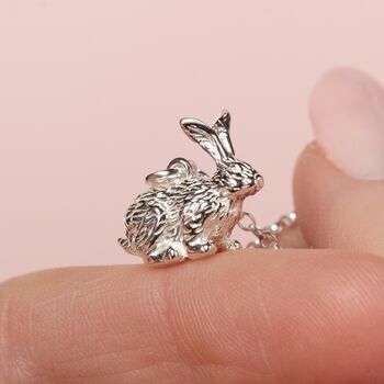 Personalised Rabbit Sterling Silver Necklace, 3 of 6
