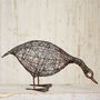 Handcrafted Wire Anka Drinking Duck Garden Ornament, thumbnail 3 of 5