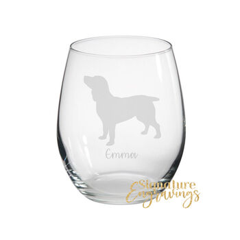 Personalised Boykin Spaniel Engraved Glass, 2 of 5
