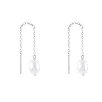 Pearl Threader Earrings, 2 of 3