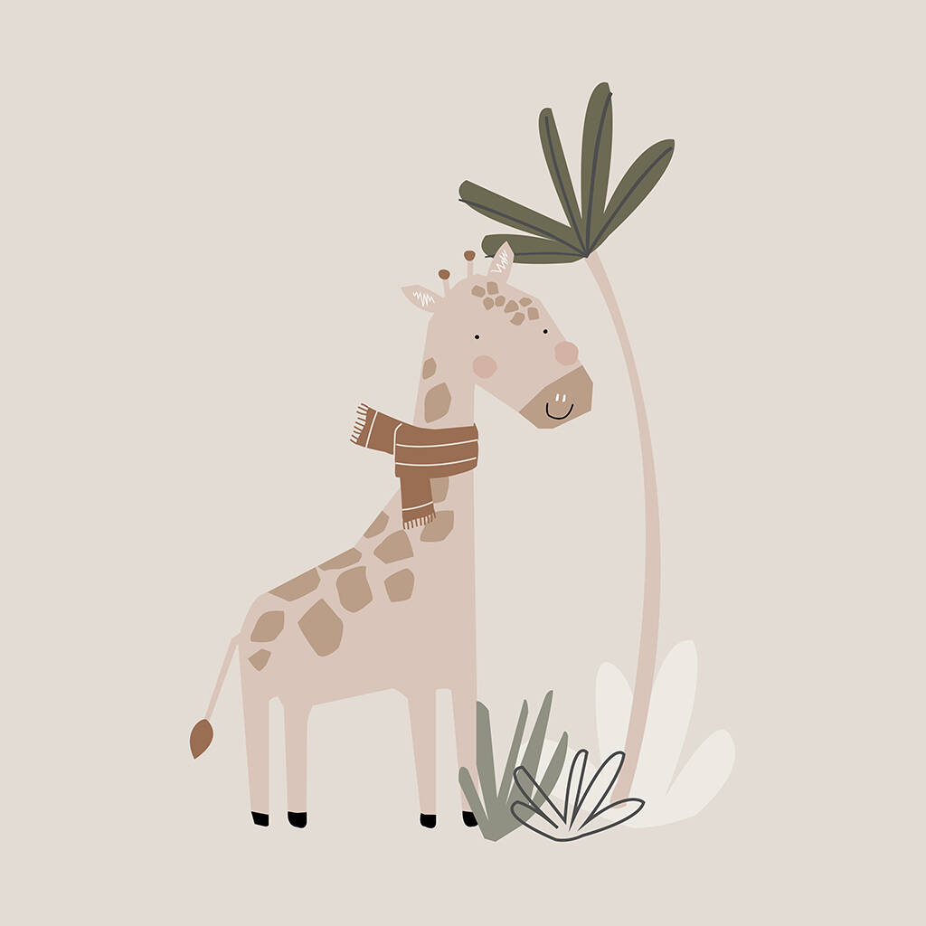 Jeffrey The Giraffe Nursery Print By Paper & Bean | notonthehighstreet.com