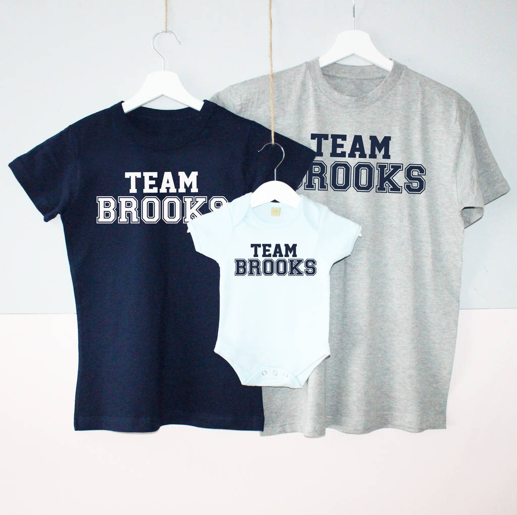 Your 'Team' Surname Family T Shirt Set