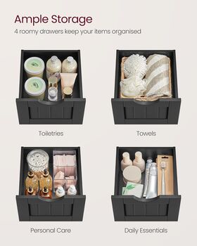 Bathroom Storage Cabinet With Four Drawers, 7 of 9