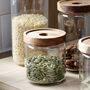 Acacia Wood Lidded Glass Storage Jar, thumbnail 4 of 6