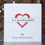 Personalised 60th Birthday Card For Grandad – Special Elegant Keepsake – Handmade Gift For Grandfather, Milestone Greeting Card, thumbnail 1 of 4