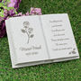 Personalised Rose Memorial Graveside Plaque, thumbnail 1 of 3