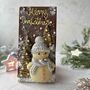 Vegan Christmas Present, Personalised Chocolate Snowman, thumbnail 9 of 9