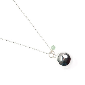 Harmony Ball Pregnancy Necklace With Jade Pearl, 6 of 7