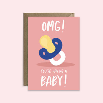 Omg You're Having A Baby Funny New Baby Card, 4 of 4