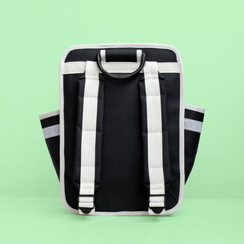 Eco Coated Black And White Backpack, 2 of 5