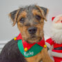 Personalised Elf Christmas Dog Bandana, thumbnail 3 of 8