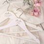 Personalised White Wooden Bridal Wedding Day Hanger, thumbnail 2 of 4