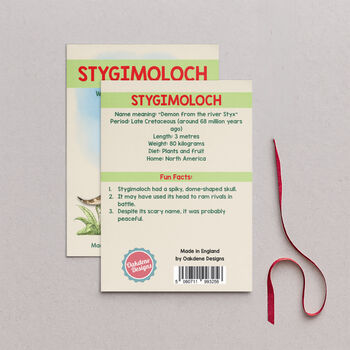 Wooden Stygimoloch Dinosaur Christmas Tree Decoration, 2 of 3