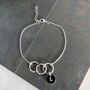 Three Linked Circles Sterling Silver Bracelet, thumbnail 5 of 10