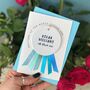 New Baby Card With Ceramic Blue Ombre Rosette, thumbnail 2 of 7