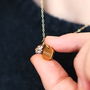 Tiny Pine Cone Charm Necklace, thumbnail 9 of 12