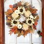 Large Autumn Rattan Pumpkin Wreath, thumbnail 1 of 5