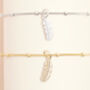 Feather Bracelet In Silver Or 18ct Gold Vermeil, thumbnail 2 of 5