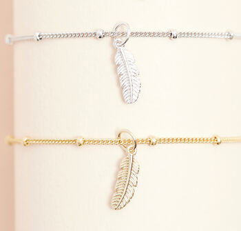 Feather Bracelet In Silver Or 18ct Gold Vermeil, 2 of 5