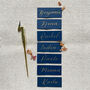 Navy And Gold Calligraphy Place Setting Cards, thumbnail 2 of 4