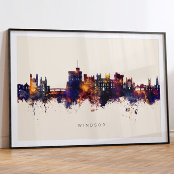 Windsor Skyline Cityscape Art Print, 6 of 12