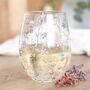 Floral Stemless Wine Glass, thumbnail 1 of 4