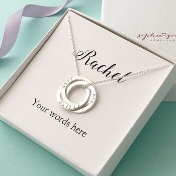 Personalised Interlinked Rings Necklace, 4 of 12