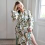 Pineapple And Bluebird Cotton Dressing Gown, thumbnail 4 of 8